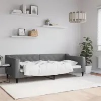 Prolenta Maison Exclusive - Letto a giorno, colore grigio scuro, 90x200 cm, tessuto