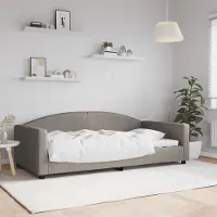 Prolenta Maison Exclusive - Letto a giorno color taupe, 100x200 cm, rivestito in tessuto