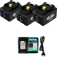 OEM Batteria di ricambio, capacità 8000mAh, compatibilità 18V, 3X8.0Ah1XCaricatore