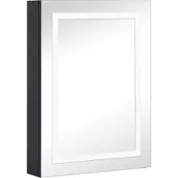 Sonstiges Armadietto Bagno con Specchio e LED 50x13x70 cm
