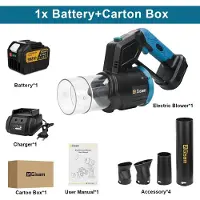 StarTech.com Pratico soffiatore per foglie e polvere - Senza spazzole - 35.000 giri/min in modalità Turbo - Alimentato a batteria da 18 V - 1 batteria inclusa - Set 2