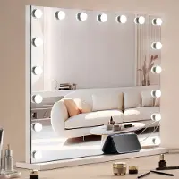 StarTech.com Specchio per il trucco Hollywood - Specchio cosmetico con USB tipo C - 791x597 mm - Specchio da tavolo per applicazioni di trucco professionali