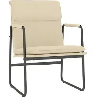 vidaXL Poltrona relax color crema 55x64x80 cm in tessuto