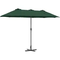 Syfax Ombrello da giardino 370 x 197 x 239 cm Poliestere e Alluminio