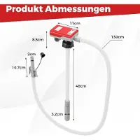 Northix Pompa elettrica per il trasferimento del carburante, arresto automatico, 3 adattatori, 3,8 GPM