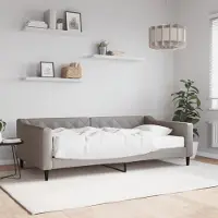 Prolenta Maison Exclusive - Divano letto con materasso color taupe 100x200 cm in tessuto