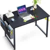 Sonstiges ODK Piccola scrivania con supporto per cuffie e borsa portaoggetti, nero