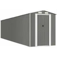 Syfax Capanno da Giardino Grigio Chiaro 192x855x223cm Acciaio Zincato