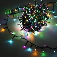 Spetebo 3.06 Fiaccole LED multicolore / dai colori tenui - 500 LED / 11 m - Scintillio compatto 8 funzioni e timer