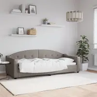 Prolenta Maison Exclusive - Letto a giorno color taupe, 80x200 cm, rivestito in tessuto