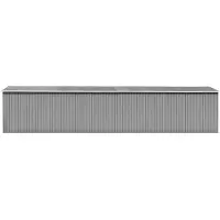Syfax Capanno da Giardino Grigio 257x990x181 cm in Acciaio Zincato