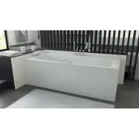 AEA Badezimmer Rechteckige Eck Wannen Badewannen Weiß Eckwanne abgerundete Wanne