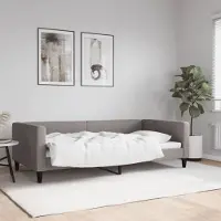 Prolenta Maison Exclusive - Letto a giorno color taupe, 100x200 cm, rivestito in tessuto