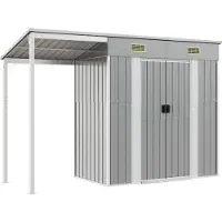 Syfax Casetta con Tetto Allungato Grigio Chiaro 277x107x181 cm