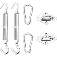 Syfax Kit di Fissaggio Vela Parasole 6 pz in Acciaio Inossidabile