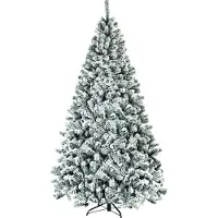 Northix Albero di Natale artificiale, 225 cm, innevato, supporto in metallo