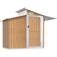 Syfax Capanno da Giardino Marrone 270x130x208,5 cm Acciaio Zincato