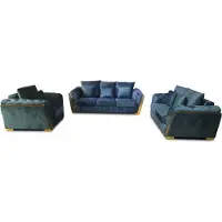 AEA Sofagarnitur Chesterfield Couch Set 3+2+1 Möbel Stoff Sofa Couchen 3tlg.