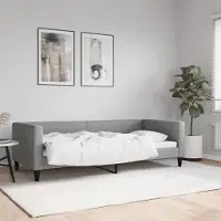 Prolenta Maison Exclusive - Letto a giorno grigio chiaro, 90x200 cm, tessuto