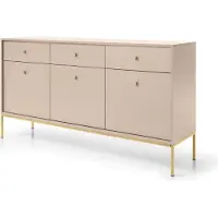 Furnlux Classic FURNLUX Credenza Mono Beige Und Gold 154cm / Hauptfarbe: Beige / Dimensioni: 154 x 39 x 84 cm