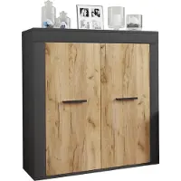 VCM Cassettiera in legno | Tavolino con ante girevoli | Dimensioni ca. H. 89 x W. 80 x D. 35 cm - Usilo