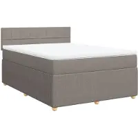 Syfax Giroletto a Molle con Materasso Tortora 140x200 cm in Tessuto