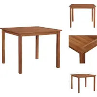 vidaXL Tavolo da giardino 85x85x74 cm in legno massiccio di acacia - Tavoli da giardino