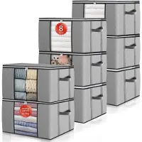 Sonstiges GoMaihe 90L set di 8 sacchi grandi con coperchio e manici grigio