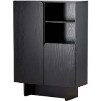 Furnlux Classic FURNLUX Credenza Tyreso Black 80cm / Hauptfarbe: Schwarz / Dimensioni: 80 x 30 x 110 cm