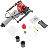 StarTech.com Martello per pali - Benzina 2 tempi 52 cm³ - 1900 W - Manicotto 55-70 mm - Per pali da recinzione - Multicolore