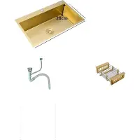 OEM Lavello da cucina Golden, vasca singola, da appoggio, rettangolare, 53x43 A