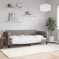 Prolenta Maison Exclusive - Letto a giorno color taupe, 80x200 cm, rivestito in tessuto