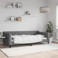 Prolenta Maison Exclusive - Letto a giorno, colore grigio scuro, 100x200 cm, tessuto
