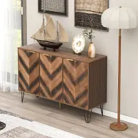Flieks credenza con 3 ante, armadi da soggiorno cassettiera comodino per corridoio soggiorno camera da letto, 120x38x76,5cm