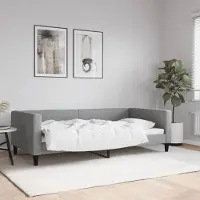 Prolenta Maison Exclusive - Letto a giorno grigio chiaro, 100x200 cm, tessuto