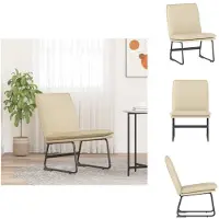 vidaXL Sedia lounge crema 52x75x76 cm in tessuto - Poltrona