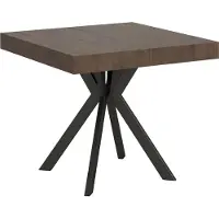 Ityhome - Tavolo allungabile 90/194x90 cm Dolcezza noce gambe antracite
