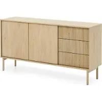Furnlux Classic Credenza FURNLUX Tavo in rovere 154 cm / Colore principale: beige / Dimensioni: 154 x 80 x 40 cm