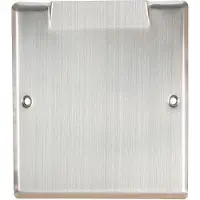 Schlosser Js Abdeckung Mit Schrauben,1-Fach Chrom-Nickel-Stahl,Mattiert