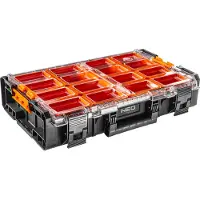 Neo Tools cassetta porta attrezzi, organizer, portata 50 kg, dimensioni 575x330x135 mm, 4 scomparti grandi, 8 scomparti medi