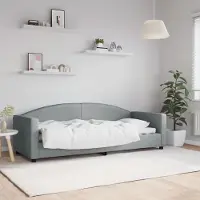 Prolenta Maison Exclusive - Letto a giorno grigio chiaro, 80x200 cm, tessuto