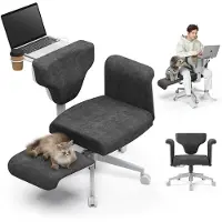Selius Sedia da ufficio ergonomica - Braccioli regolabili in 8 posizioni - Tessuto a rete traspirante - Ruote girevoli - Sedia girevole