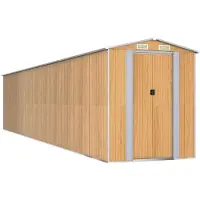 Syfax Capanno Giardino Marrone Chiaro 192x938x223 cm Acciaio Zincato