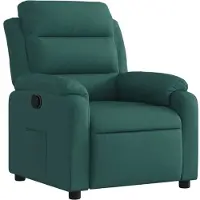 Syfax Poltrona Reclinabile in Tessuto Verde Scuro