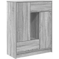 Syfax Credenza con Cassetti e Ante Grigio Sonoma 73x31x90 cm