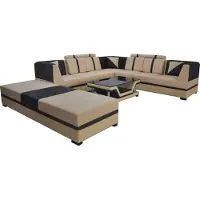 AEA Leder Eck Sofa Couch Polster Sitz Wohn Landschaft Modern Design Möbel Garnitur