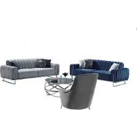 AEA Wohnzimmer Sofa 3-Sitzer Relaxgarnitur 3tlg Lounge-Garnitur Komplettsofa Couch