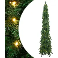 Prolenta Maison Exclusive - Albero di Natale artificiale con illuminazione, 130 LED, 210 cm
