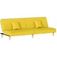 Syfax Divano Letto Giallo Chiaro in Tessuto