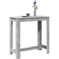 Prolenta Maison Exclusive - Tavolo da bar grigio cemento 102x50x103,5 cm Materiale ligneo